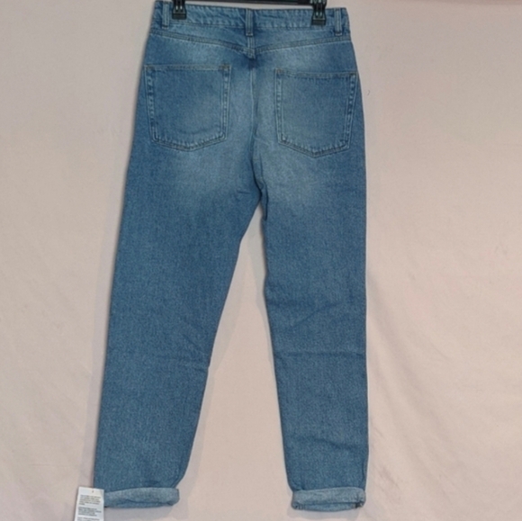 ASOS 100% Cotton Light Wash Cuffed Hem Jeans size 30x32 - Picture 4 of 8